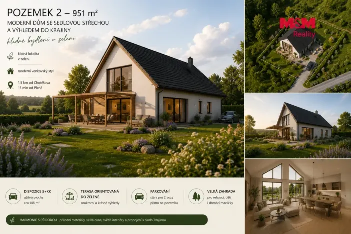 Prodej pozemku pro bydlení, Chotěšov - Losina, 951 m2