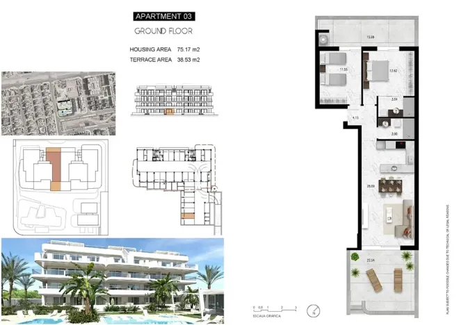Prodej bytu 3+kk, Orihuela, Španělsko, 77 m2