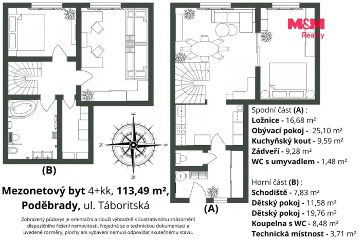 Prodej bytu 4+kk, Poděbrady - Poděbrady III, Táboritská, 113 m2