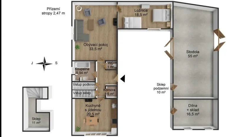Prodej rodinného domu, Řemíčov, 92 m2