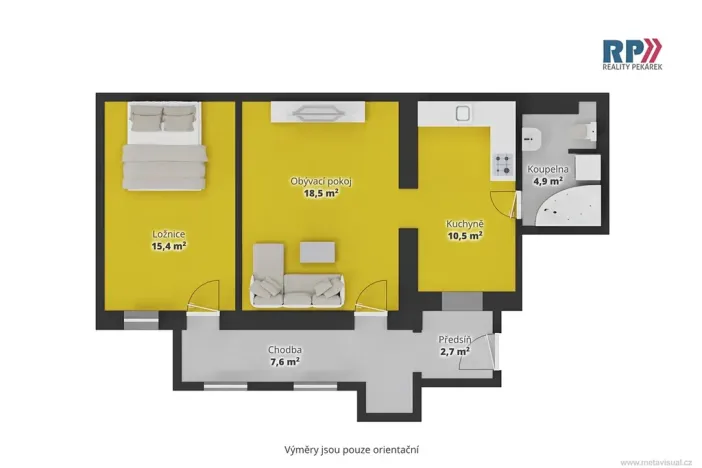 Prodej bytu 2+1, Praha - Košíře, Starokošířská, 60 m2