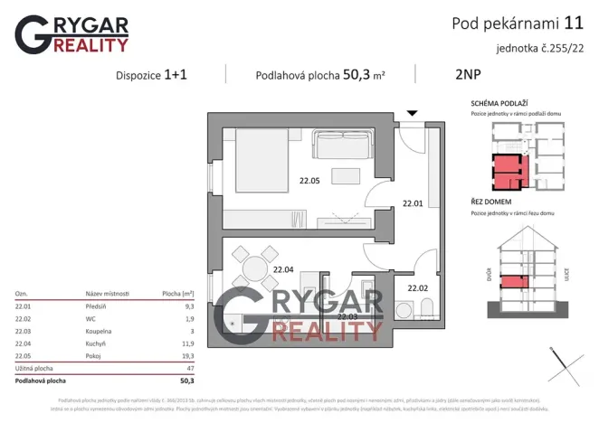 Prodej bytu 1+1, Praha - Vysočany, Pod pekárnami, 49 m2