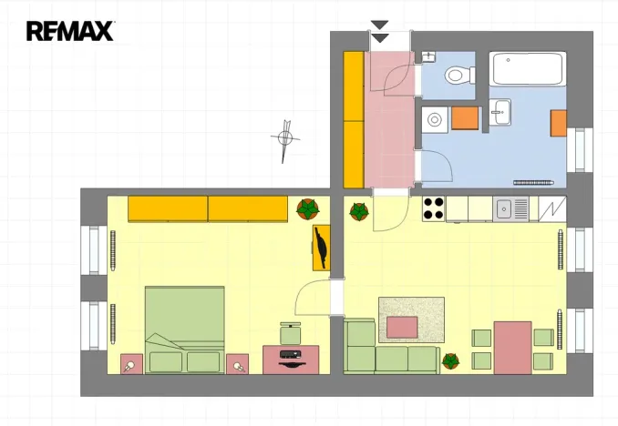 Pronájem bytu 2+kk, Jablonec nad Nisou, Podhorská, 47 m2