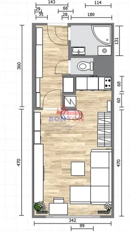 Prodej bytu 1+kk, Praha - Háje, Hlavatého, 27 m2