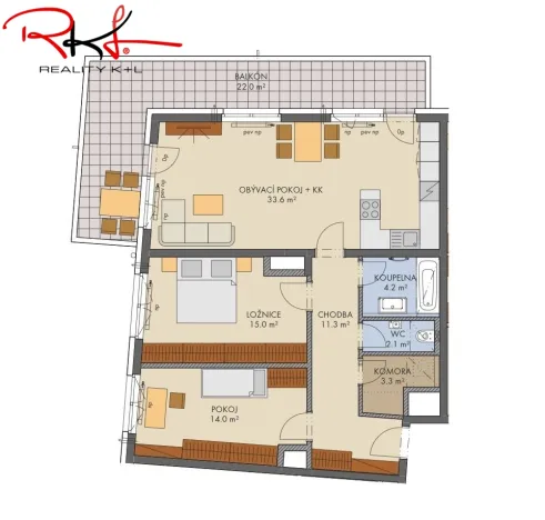 Prodej bytu 3+kk, Praha, Thomasova, 89 m2