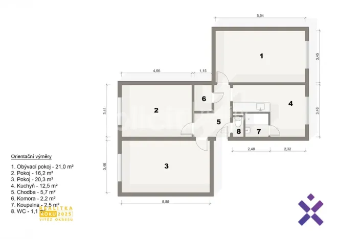 Prodej bytu 3+1, Ústí nad Labem - Severní Terasa, Jizerská, 80 m2