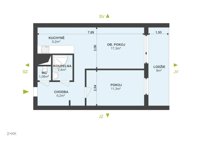 Prodej bytu 2+kk, Hradec Králové, Jungmannova, 47 m2