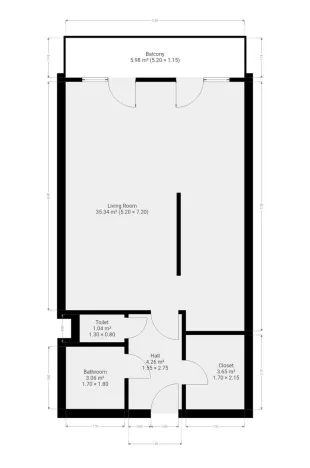 Pronájem bytu 1+kk, Praha - Letňany, Chotěšovská, 47 m2