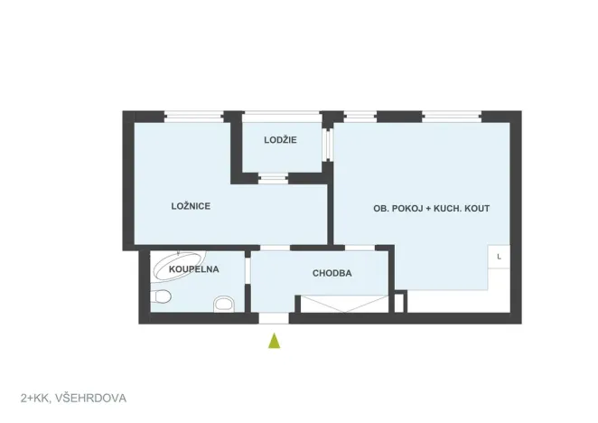 Prodej bytu 2+kk, Hradec Králové, Všehrdova, 53 m2