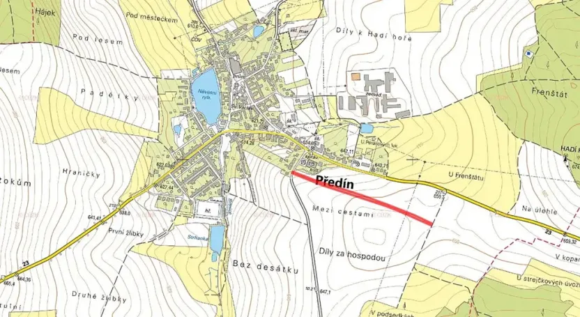 Prodej komerčního pozemku, Předín, 5761 m2