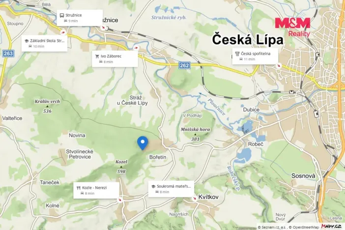 Prodej chaty, Stružnice - Bořetín, 489 m2
