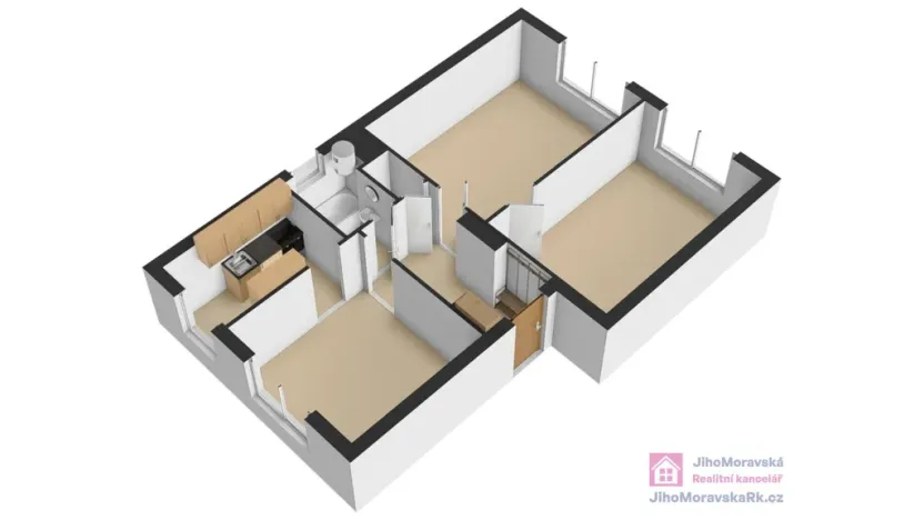 Pronájem bytu 3+1, Bořetice, 79 m2