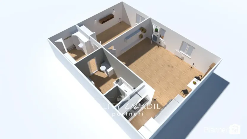 Pronájem bytu 2+kk, Praha - Hlubočepy, Miloše Havla, 52 m2