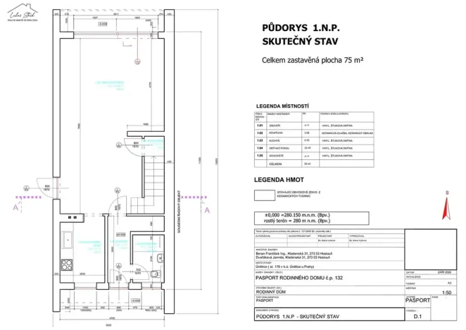 Prodej rodinného domu, Únětice, U Lip, 170 m2