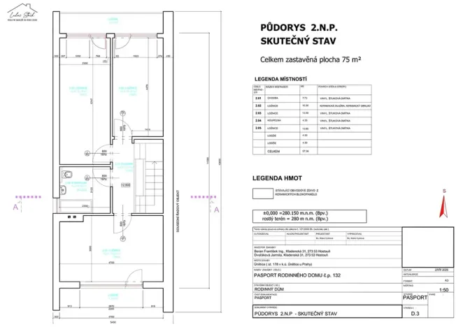 Prodej rodinného domu, Únětice, U Lip, 170 m2