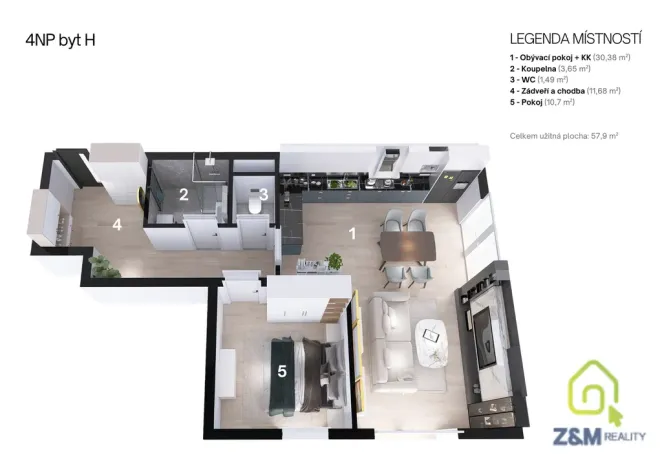 Prodej bytu 2+kk, Sokolov, 71 m2