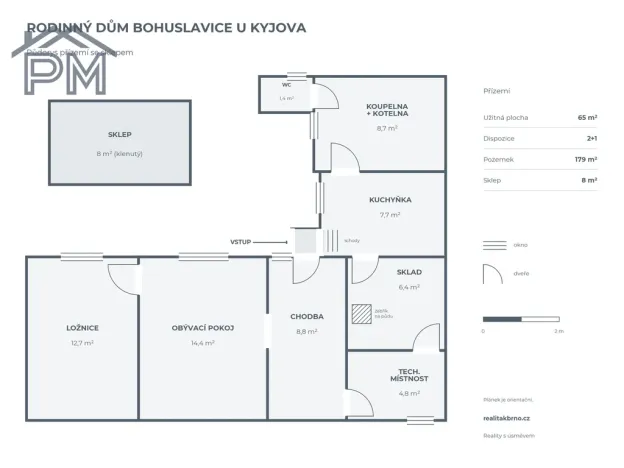 Prodej rodinného domu, Kyjov - Bohuslavice, 65 m2