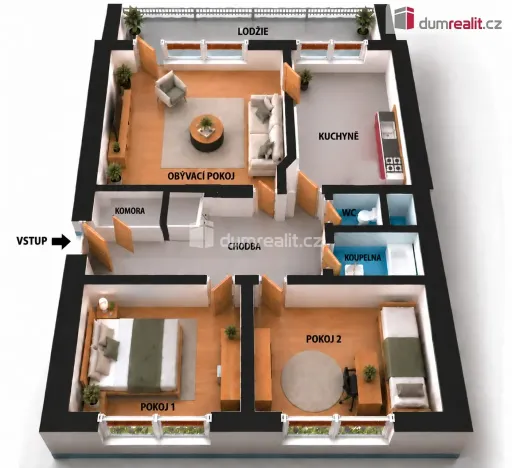 Pronájem bytu 3+1, Praha - Háje, Kosmická, 78 m2