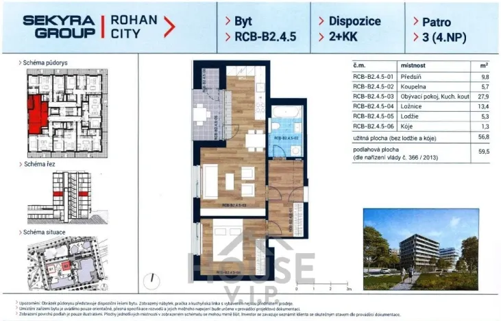 Pronájem bytu 2+kk, Praha - Karlín, Sokolova, 59 m2