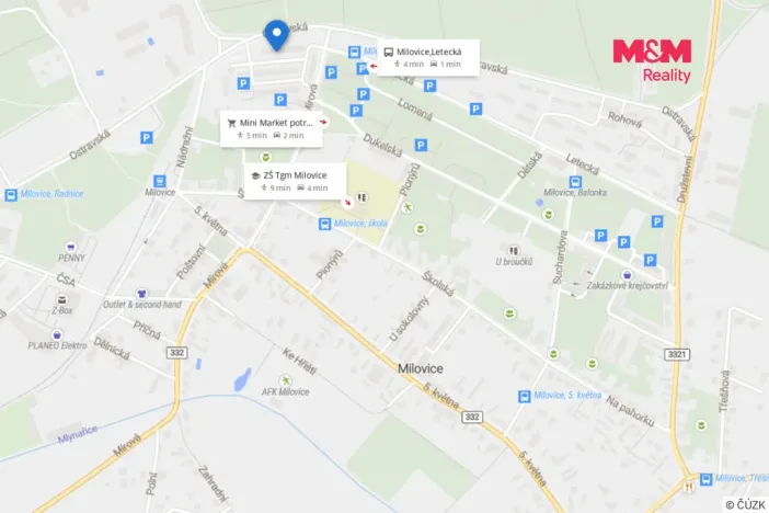 Prodej bytu 2+1, Milovice, Mírová, 42 m2