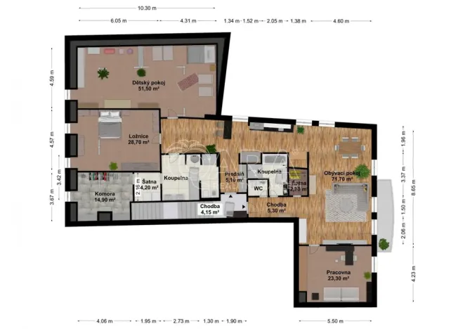 Pronájem bytu 4+kk, Beroun - Beroun-Centrum, Česká, 230 m2