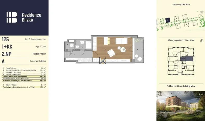 Pronájem bytu 1+kk, Praha, Švarcova, 36 m2