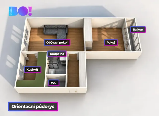 Prodej bytu 2+1, Ostrava, Josefa Kotase, 52 m2