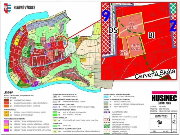 Prodej pozemku pro bydlení, Husinec - Řež, Červená Skála, 2115 m2