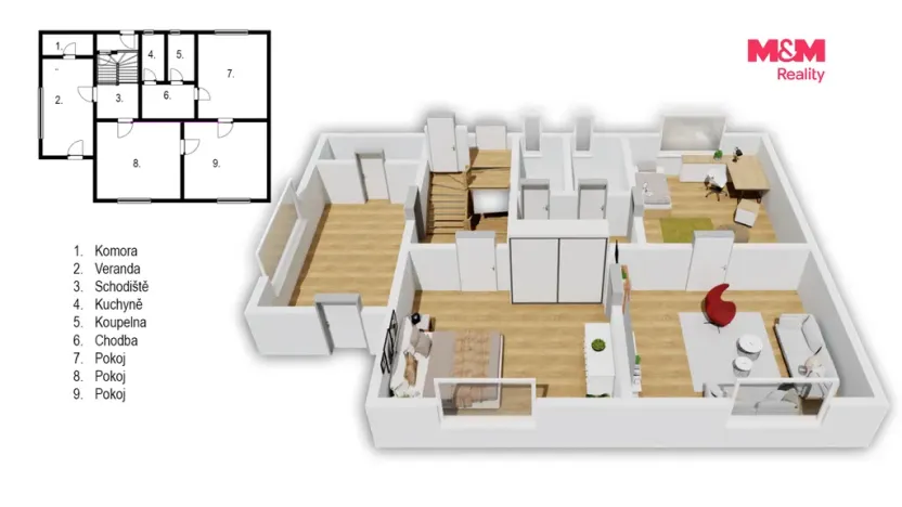Pronájem rodinného domu, Horní Bludovice, 240 m2