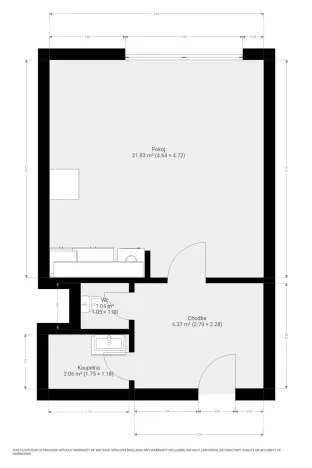 Pronájem bytu 1+kk, Brno - Líšeň, Kosíkova, 33 m2