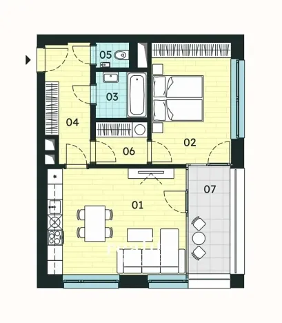 Prodej bytu 2+kk, Znojmo, 54 m2