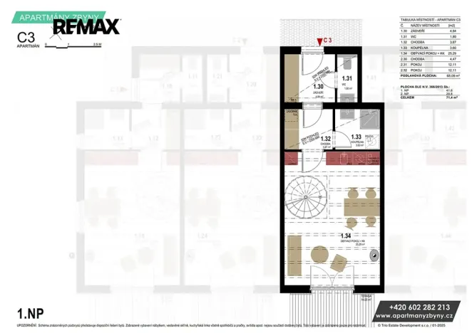 Prodej bytu 3+kk, Doksy, 68 m2