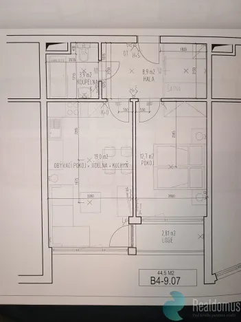 Pronájem bytu 2+kk, České Budějovice - České Budějovice 3, Staroměstská, 47 m2