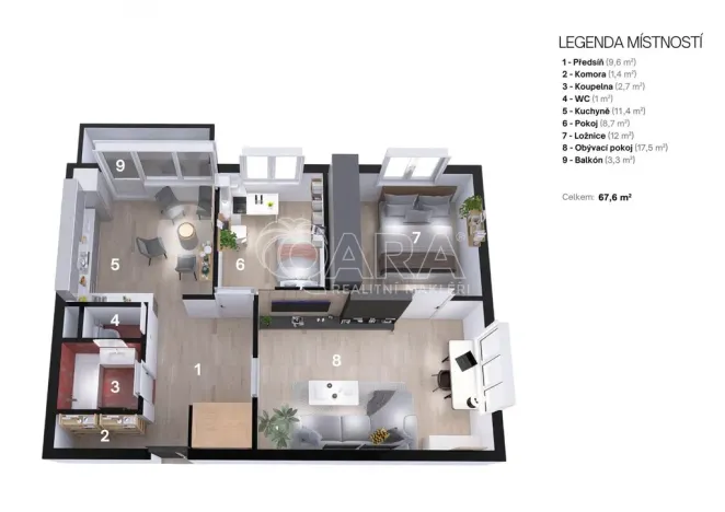 Prodej bytu 3+1, Ostrava - Bělský Les, Bohumíra Četyny, 64 m2