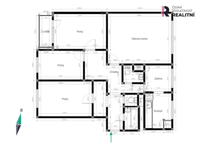 Prodej bytu 4+1, Zlín, Křiby, 87 m2