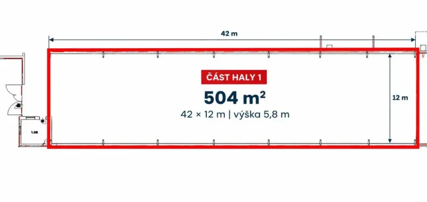 Pronájem skladu, Jílové u Prahy - Studené, 504 m2