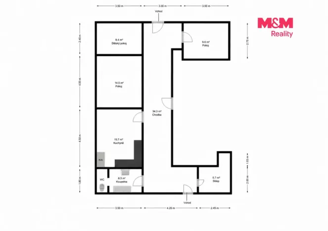 Pronájem bytu 3+1, Nemanice, 100 m2