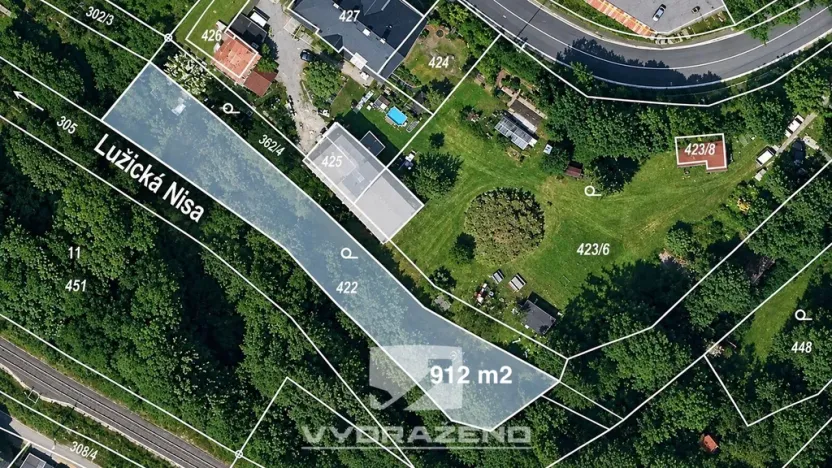 Prodej zahrady, Jablonec nad Nisou - Proseč nad Nisou, 912 m2