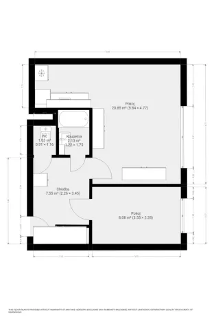 Pronájem bytu 2+kk, Brno - Židenice, Valtická, 40 m2