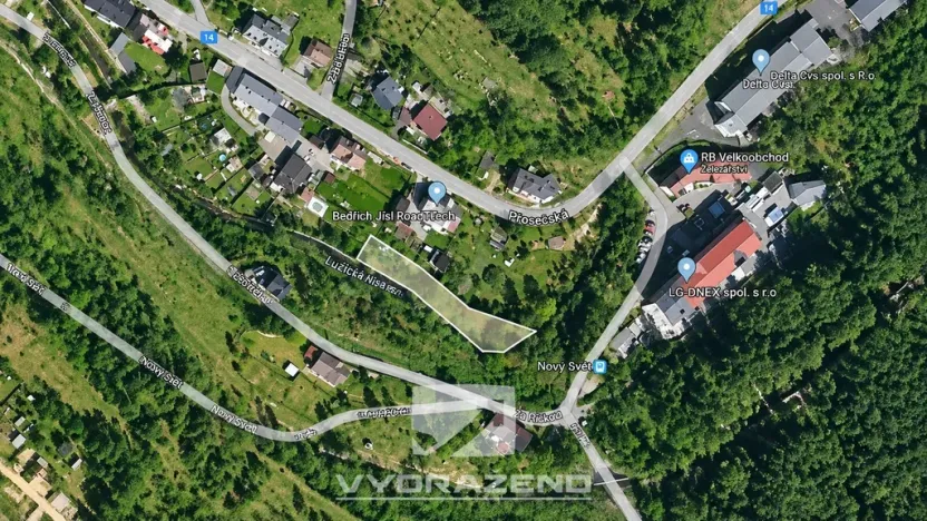 Prodej louky, Jablonec nad Nisou - Proseč nad Nisou, 912 m2