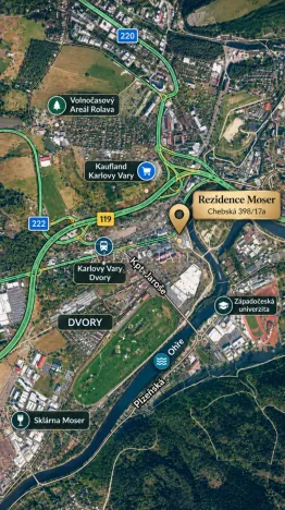 Prodej bytu 2+kk, Karlovy Vary - Dvory, Chebská, 50 m2