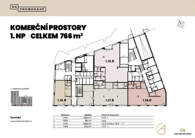 Prodej obchodního prostoru, Brno, 99 m2