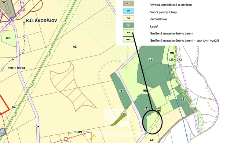 Prodej louky, Příkrý - Škodějov, 2448 m2