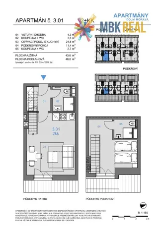 Prodej apartmánu, Dolní Morava, 48 m2