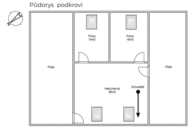 Prodej chalupy, Roudno, 173 m2