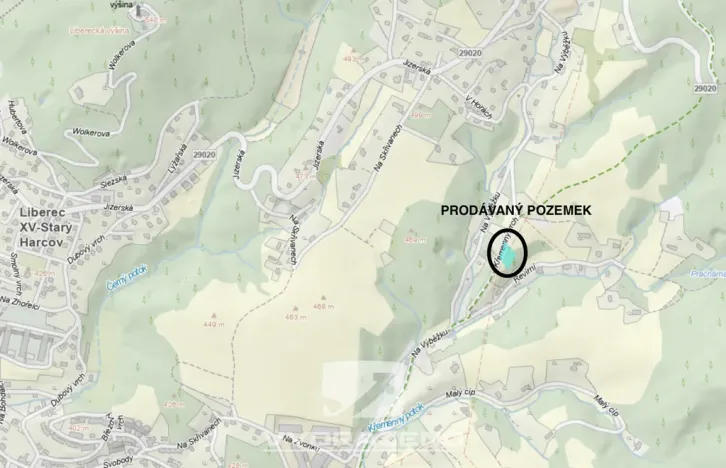 Prodej louky, Liberec, 1465 m2