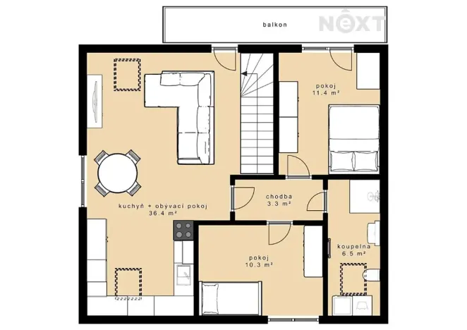 Pronájem bytu 3+kk, Vráto, Na Pěšině, 76 m2