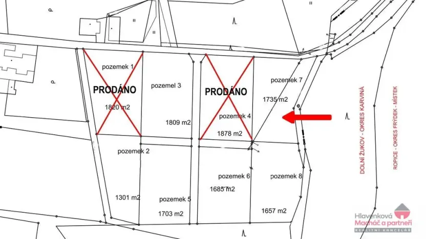 Prodej pozemku pro bydlení, Český Těšín - Dolní Žukov, Rakovec, 1735 m2
