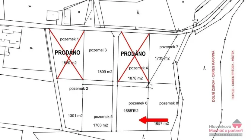 Prodej pozemku pro bydlení, Český Těšín - Dolní Žukov, Rakovec, 1685 m2
