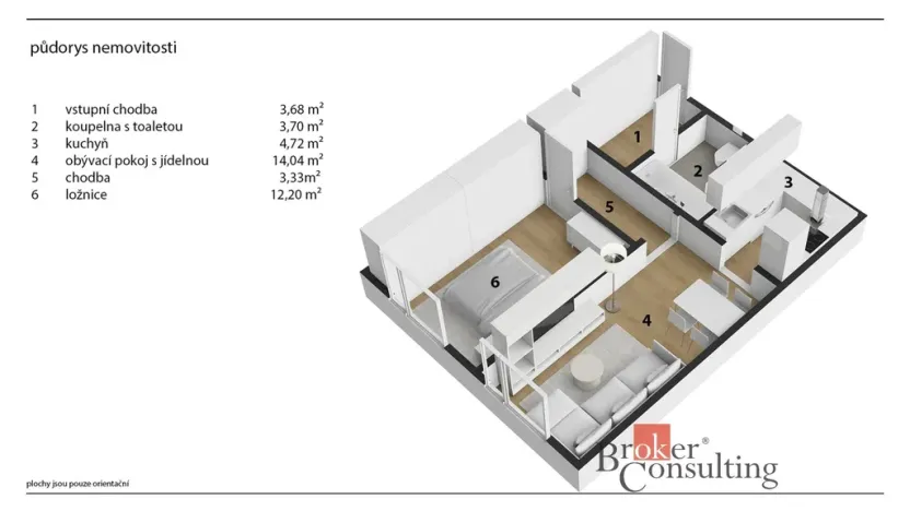 Prodej bytu 2+kk, Praha - Komořany, U vlečky, 42 m2